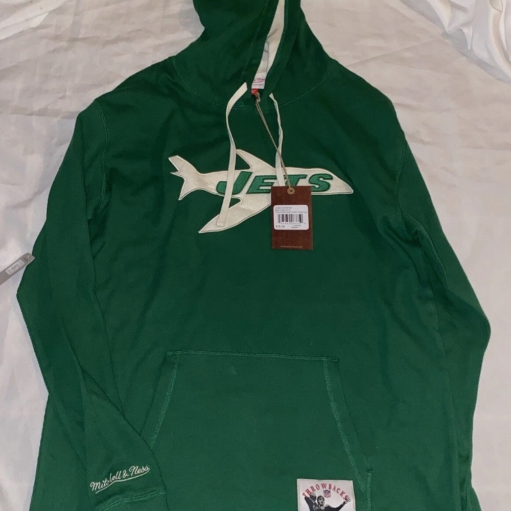 Jets Thermal Lightweight Hoodie Size Large NWT NFL Throwback